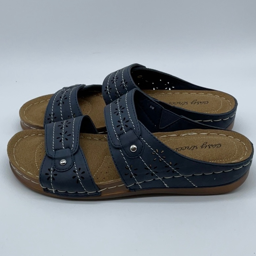 EASY STREET CASH WOMEN’S SANDAL navy - Picture 3 of 8